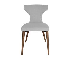 Havana Dining Chair | Walnut Legs - Light Grey Fabric