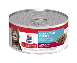 Hill's Science Diet Adult Ocean Fish Entre Canned Cat Food 156g x 24