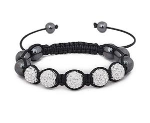 Iced Out Unisex Bracelet - Disco Ball FIVE black - Black