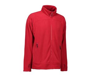 Id Mens Zip N Mix Active Fleece Jacket (Red) - ID425