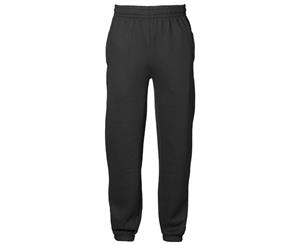 Id Unisex Sporty Regular Fitting Jogging Trousers / Bottoms (Black) - ID191