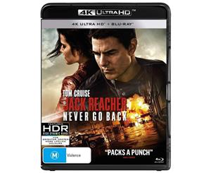 Jack Reacher Never Go Back 4K Ultra HD Blu-ray UHD Region B