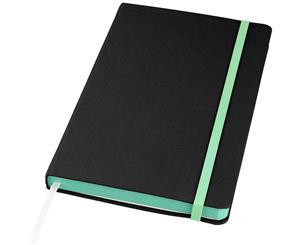 Journalbooks Frapp Fabric Notebook (Solid Black/Green) - PF788