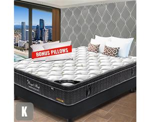 KING Mattress Euro Top 9 Zone Pocket Spring Latex Memory Foam Chiropractic 33CM