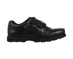 Kangol Mens Harrow Vel Smart Hook and Loop Leather Padded Ankle Collar Shoes - Black