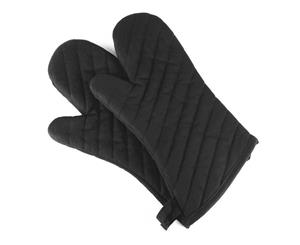 Kitchen Cooking Oven Gloves - Black 1 x Pair