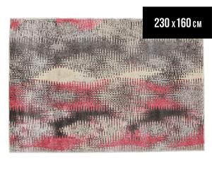 La Mode 230x160cm Kenzo Contemporary Rug - Pink