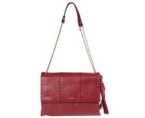 Lanvin Textured Leather Handbag - Maroon