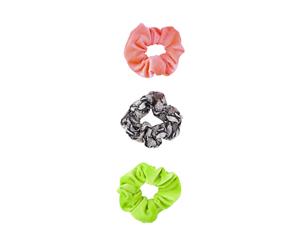 Lovisa Neon Pink Green Animal Print Scrunchie Pack