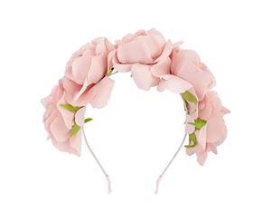 Lovisa Pink Rose And Leaf Flower Headband