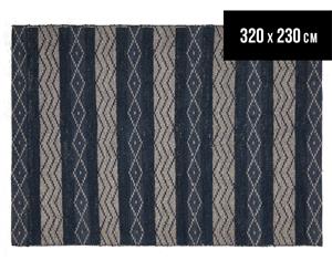 Maple & Elm 320x230cm Wool & Jute Flatweave Rug - Teal