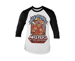 Masters Of The Universe Baseball Shirt He-Man Official Mens Long Sleeve - White