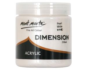 Mont Marte Dimension Acrylic Paint 250ml Pot - Pearl White