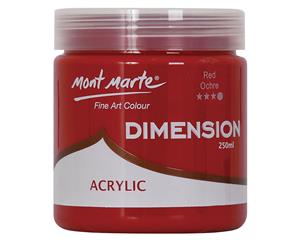 Mont Marte Dimension Acrylic Paint 250ml Pot - Red Ochre