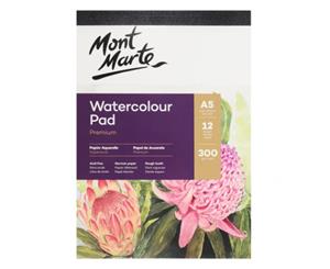 Mont Marte Watercolour Pad German Paper A5 300gsm 12 Sheet