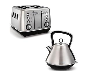 Morphy Richards 1880W Evoke Stainless Steel 4 Slice Toaster/1.5L Kettle Brushed