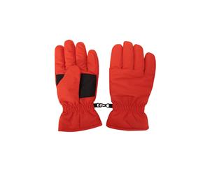 Mountain Warehouse Kids Gloves Snowproof with Fleece lined and Cuffs - S/M/L/XL - Orange