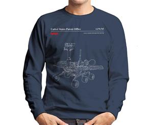 NASA Mars Exploration Rover Schematic Men's Sweatshirt - Navy Blue