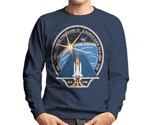 NASA STS 115 Space Shuttle Atlantis Mission Patch Men's Sweatshirt - Navy Blue