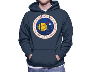 NASA Seal Insignia Men's Hooded Sweatshirt - Navy Blue