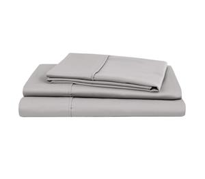 Natural Home Organic Cotton Sheet Set King Single Bed SILVER