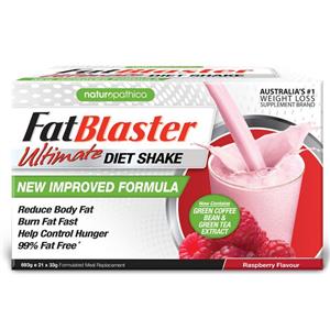 Naturopathica FatBlaster Ultimate Raspberry Ripple Shake 21 x 33g Sachets Exclusive Size