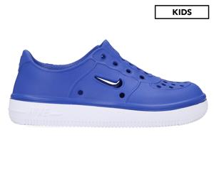 Nike Kids' Foam Force 1 Slip-On Shoes - Racer Blue/White