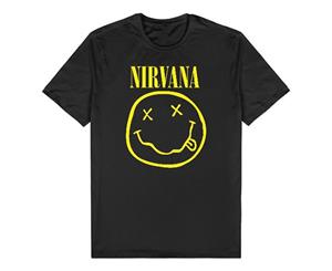 Nirvana Smiley Black Yellow Tee T-Shirt