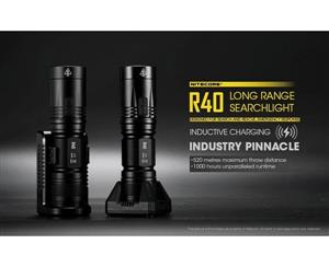 Nitecore R40 Wireless Rechargeable Flashlight 1000Lm 520m Range