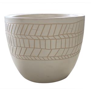 Northcote Pottery 15 x 13cm White Aspen Glazed Pot