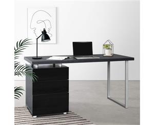 Office Computer Desk Study Table Home Metal Student Drawer Cabinet Black