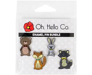 Oh Hello Enamel Pins 4 pack - Autumn Critters