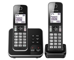 Panasonic KX-TGD322ALB Twin Cordless Phone System with Answering Machine