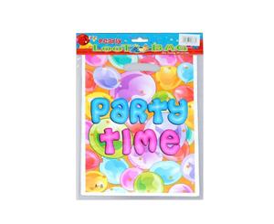 Party Time Theme Party Loot Bags 25x15cm Great for Lollies & Gifts for Kids