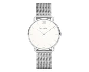 Paul Hewitt Miss Ocean Silver Case White Sand Dial Silver Mesh Strap