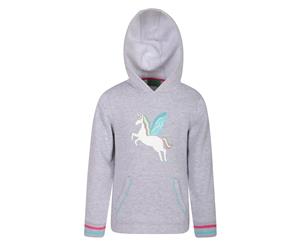 Printed Kids Throw Over Hoody - Grey