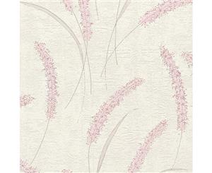 Rasch Selection Relief Glitter Floral Wallpaper Pink (674026)