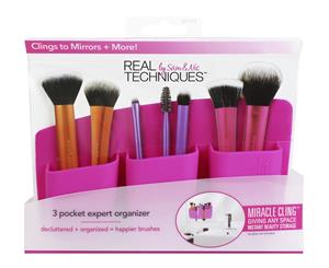 Real Techniques 3 Pocket Makeup Brush Organiser - Pink