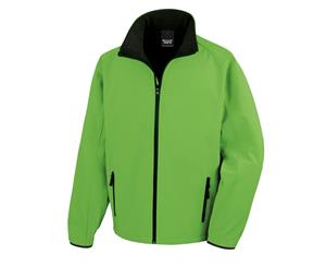 Result Mens Core Printable Softshell Jacket (Vivid Green / Black) - RW3697