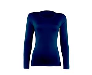 Rhino Womens/Ladies Sports Baselayer Long Sleeve (Pack Of 2) (Navy) - RW7018