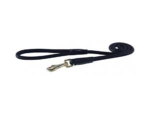 Rogz Leather Round Fixed Lead Black