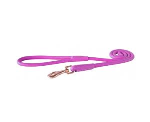 Rogz Leather Round Fixed Lead Pink