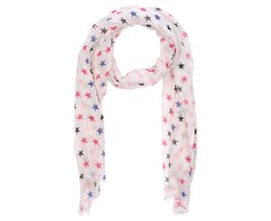 SET Women's Oblong Scarf - White/Multi