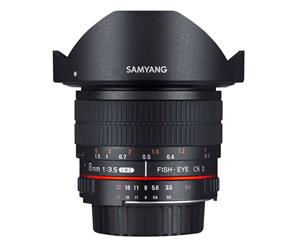 Samyang 8mm f/3.5 Fish-eye CS II Lens for Canon Mount - Hood Detachable