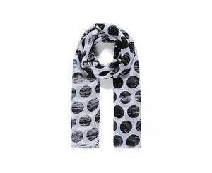 She Loves Gifts Womens/Ladies Faded Circle Print Embellished Scarf (Black) - JW445