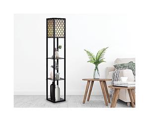 Shelf Floor Lamp - Shade Diffused Light Source with Open-Box Shelves