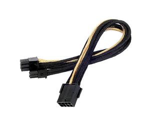 SilverStone PP07-PCIBG PCIE-8pin to PCIE-6+2pin(250mm) Black & Glod