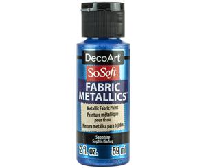 SoSoft Fabric Acrylic Metallic Paint 2oz - Sapphire