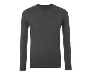 Sols Mens Glory V Neck Sweater (Charcoal Marl) - PC2829