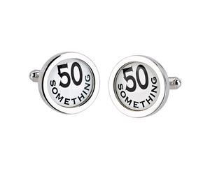 Sonia Spencer monochrome stainless steel cufflinks 50 something